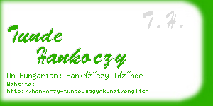 tunde hankoczy business card